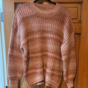 SO Chunky Crewneck Sweater in Dusty Rose